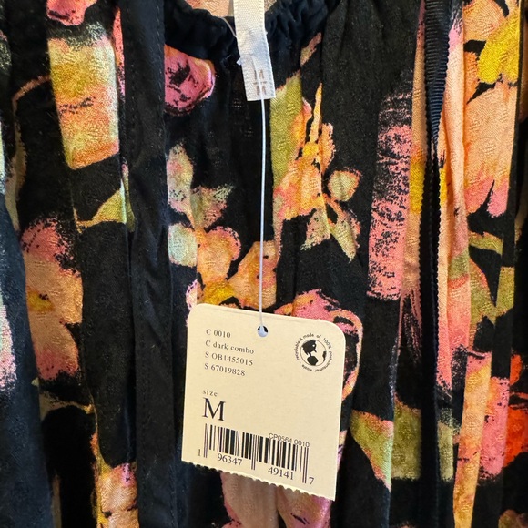 FREE PEOPLE Wisteria Floral Print Maxi Dress | Sz M, Black Multi | NWT - Picture 4 of 10